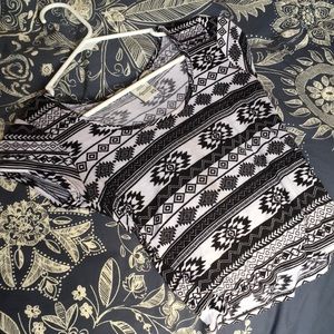 Aztec print crop top